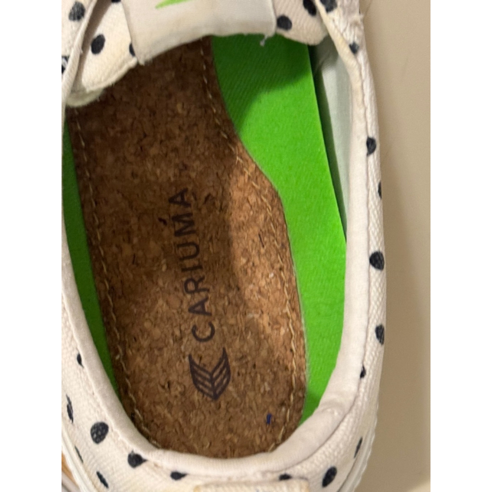 Cariuma OCA Low Polka Dot Canvas Sneakers White/Black Size 7.5W/6M​​​ - Picture 11 of 11